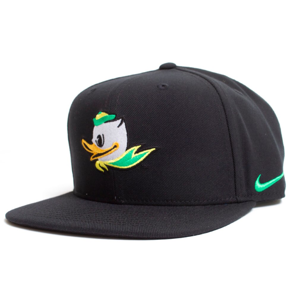 Fighting Duck, Nike, Black, Flatbill, Performance/Dri-FIT, Accessories, Men, 584427